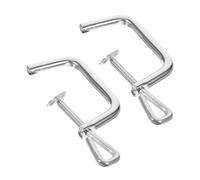 Alipis 2 Piezas Clips de Fijación para Máquina de Pasta Abrazaderas de Repuesto para Accesorios de Fabricación de Pasta Plateado Fácil Limpieza y Montaje Rápido