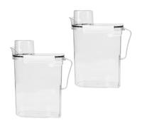 Alipis 2 Piezas Contenedor de Detergente para Ropa con Tapa y Asa, Plástico con Capacidad Grande, Estructura Hermética para Almacenamiento Conveniente en Cuarto de Lavado o Balcón