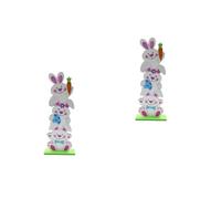 Alipis 2 Piezas De Decoraciones De Pascua Cáscara De Huevo Decoración De Escritorio Caprichosa Placa De Decoración Azul Kit De Decoración De Ladrillos para Jardín Colgante para El