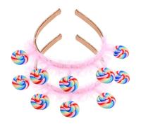 Alipis 2 piezas Diadema Lollipop para Niñas de Unidades Rosa Accesorios de Pelo Suaves y Cómodos para Fiestas de Cumpleaños Temáticos Infantiles