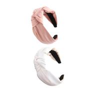 Alipis 2 piezas Diademas de Cuero PU para Mujer Central Accesorios Prácticos para Maquillaje y Spa Banda Ancha para Pelo Cómodas y Versátiles para Yoga y Deportes