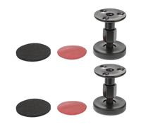 Alipis 2 Piezas estabilizador de cabeza stop motion cama ajustable barandilla de la cama tapones de cama tapón tope de cama roscado ajustable estabilizador de somier roscado Metal Silver