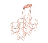 Alipis 2 Piezas Estante De Transporte De Mano De Vino Pararse Botella De Agua Cesta Organizador De Botellas De Vino Aireador De Vino Cerveza Dispensador Poseedor Rose Gold Planchar