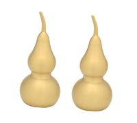 Alipis 2 Piezas Estatua de Calabaza de Latón Adorno Feng Shui para Oficina y Dormitorio Colgante de Calabaza de Suerte Decoración de Hogar de Amuleto de Prosperidad y Felicidad