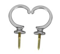 Alipis 2 Piezas Gancho para Cortinas de Resistente la Oxidación Diseño Clásico y Elegante Soporte Multiusos para Colgar y Sujetar Cortinas Salón y Dormitorio de Color Plata