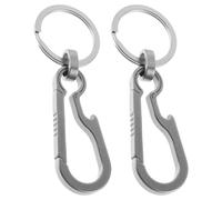 Alipis 2 Piezas Llavero de Titanio con Mosquetón y Abrebotellas Clip Seguro y Portátil para Organización de Llaves Actividades al Aire Resistente y Ligero para Hombres y Mujeres Viajeros