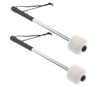 Alipis 2 piezas Mazos de con Mango de Acero Inoxidable Antideslizante Cabeza de Fieltro de Lana Profesional para Batería para Percusión Manual y Uso Musical