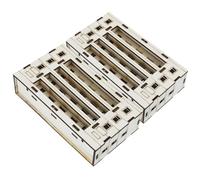 Alipis 2 Piezas Mini Wooden House Model No Assembly Required Tiny Log Cabin Building For Crafts Desk Decor and Table Display