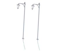 Alipis 2 Piezas Modelo Lámpara Jardín Miniatura Lámpara Calle Decorativa para Maquetas de Paisaje Luz Blanca Cálida Base Estable Accesorio Seguro para Dioramas y Maquetas de Interiores