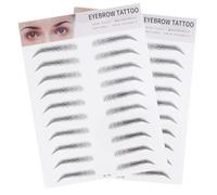 Alipis 2 piezas Pegatinas de Cejas Realistas Negras Adhesivos Temporales Imitación Pelo Fáciles de Usar para Hombres y Mujeres Moldeadoras y Duraderas sin Dañar la Piel