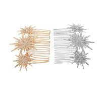 Alipis 2 Piezas Peineta Gemas de Imitación Peineta Cabello de Boda Accesorios Decorativos Cabello Tocado de Boda para Mujeres y Niñas