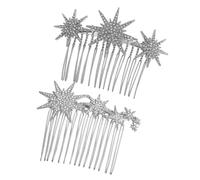 Alipis 2 piezas Peineta Lateral de Metal con Diseño de Strass de Clips para Cabello de Mujer Accesorio Ligero para Bodas Fiestas y Eventos Especiales