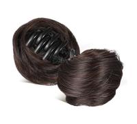 Alipis 2 piezas Pinzas para Cabello Moño Postizo Clip Garra para Moños Desordenados Extensiones Ligeras y Seguras para Mujeres y Niñas Color Marrón Oscuro