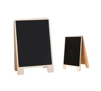 Alipis 2 piezas Pizarra de Madera para Doble Cara con Soporte de Unidades para Mensajes y Dibujos para Hogar y Oficina