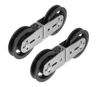 Alipis 2 Piezas Polea Doble Giratoria Figuras para Fitness Sistema Silencioso de Plástico para Entrenamiento con Cable Compatible con Equipos Gimnasio y Levantamiento de Pesas Kit DIY