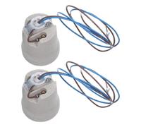 Alipis 2 Piezas Portalámparas Cerámico E27 con Cable para Lámparas de Techo y Colgantes, Resistente a Altas Temperaturas y Compatible para Cocinas y Hogares