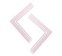 Alipis 2 piezas Regla de Costura Ángulo Recto Transparente con Escala Precisa y Líneas de Cuadrícula de Unidades para Confección y Patronaje Herramienta Portátil y Flexible para