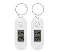 Alipis 2 Piezas Reloj Digital de Bolsillo con Llavero, LED, ABS Blanco | Diseño Colgante y Clip-on, Simple, para Llaves y Cinturones, Oficina y Exámenes