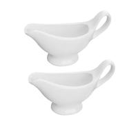 Alipis 2 piezas Salsera de Porcelana con Asa Ergonómica para Salsa y Aderezos de Apta para Salsas Calientes y Frías Diseño Práctico y Duradero para Cocina y Mesa