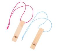 Alipis 2 piezas Silbato de Madera para Correa Instrumento Musical DIY para Fiestas y Silbato de Tren con Diseño Personalizable para Actividades y Exploración Musical