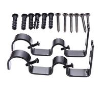 Alipis 2 Piezas Soporte para Cortina Soporte para Barra de Cortina Barras de Cortina Dobles Puerta Cortinas Curtain Rod Curtain Pole Soporte de Poste de Cortina Barra de la Cortina Coffee