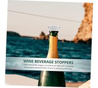 Alipis 2 piezas Tapones para Botellas de Vino Inoxidable Sellado Hermético para Preservar Bebidas Accesorios para Botellas de Vino y Cócteles Diseño Elegante Blanco Reutilizables y