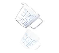 Alipis 2 piezas Tazas Medidoras de Vidrio Jarras Graduadas de Alta Resistencia para Cocinar y Hornear de Limpiar y Uso Repetido Medición Precisa para Cocina y Bebidas