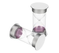 Alipis 2 Piezas Temporizador de Arena Creativo Reloj de Arena de Veinte Minutos Vidrio de Borosilicato Base Plana Decorativo para Cocina y Estudio Obsequio de Cumpleaños
