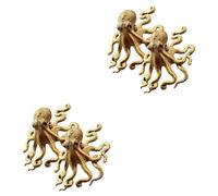 Alipis 2 Series Adornos De Pulpo De Cobre Decoraciones Estatua De Pulpo Decoración Antigua Decoración Retro Adorno De Pulpo Vintage Mascota De Escritorio Figura De 2 Piezas*2