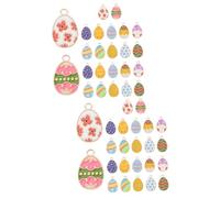 Alipis 2 series Colgante De Huevo De Pascua Conejo Despedida De Soltera Surtido De Dijes De Huevo Para Conejitos Dijes Chapados En 24 piezas*2