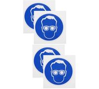 Alipis 2 Series Pegatinas De Seguridad Para Gafas De Protección Adhesivas De Uso Obligatorio Para El Uso De Gafas Ambientes Industriales 2 Piezas*2