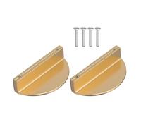 Alipis 2 Tiradores de Media Luna de Aluminio Espacial para Muebles Perillas Semicirculares para Cajones y Armarios 64 MM de Distancia entre Agujeros Color Cobre Natural 2 Piezas Uso