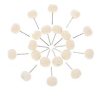 Alipis 20 Cepillos de Lana Beige para Pulidor de Ruedas Rotatorio, Accesorio de Lijado Taladro, Kit para Pulir Joyas y Tallas de Madera, Rueda de Pulido para Limpieza y Acabado Fino