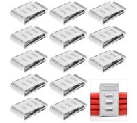 Alipis 20 Clips para Cables Fotovoltaicos Diseño Cóncavo y Resorte, Fijación para Marco de Panel Solar, Gestión Ordenada de Cableado, Accesorios para Instalación Solar (20 Unidades)