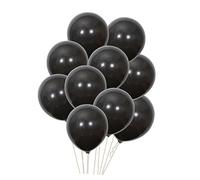 Alipis 20 Globos de Látex Negros Mate de 10 Pulgadas, Redondos Cuerda, Ideales para Fiestas y Celebraciones en Interiores como Cumpleaños y Festivales