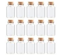 Alipis 20 Piezas Botellas Cristal Pequeñas de Vidrio 20ml | Frascos de Vidrio Tapa Pequeños, Tarros Almacenaje Cocina, Botes Cocina, Regalos Decoracion Hogar
