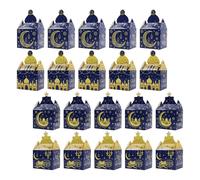 Alipis 20 Piezas Caja de Obsequio para Eid Mubarak Diseño de Luna y Estrella Caja de Dulces para Fiestas Suministros para Fiesta de Cumpleaños para Dulces de Ramadán