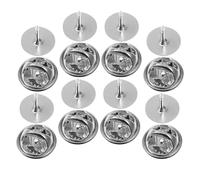 Alipis 20 Piezas de Pasadores de Bloqueo Hacia Atrás de Acero Inoxidable, Base de Alfiler Plana de 8 Mm, Accesorios para Manualidades y Broches Diy, Ideales para Confección y Bisutería