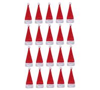 Alipis 20 Piezas Gorros De Papá Noel Miniatura para Piruletas Gorros Navideños Decorativos para Botellas Tapas Festivas para Dulces Forma De Piruleta