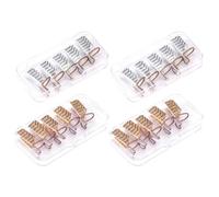 Alipis 20 Piezas Guía de Decoración de Uñas de Aluminio Formulario de Extensión de Diseño de Uñas 4 Cajas Dorado y Plata DIY en Casa