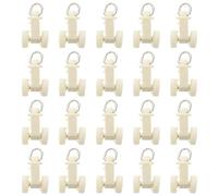 Alipis 20 Ruedas de Plástico para Cortinas, Juego para Riel Recto Gancho y Poleas Deslizantes, Accesorio para Cortinas Hogar, Compatible Rieles de Tela, Adecuado para Uso Doméstico