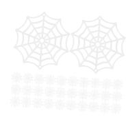 Alipis 200 Piezas Halloween Plastic Spider Web Decorations Glow In The Dark Reusable Cobwebs For Indoor Outdoor Spooky Party Props