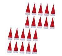 Alipis 20piezas Gorros Navideños para Piruletas Gorros de Papá Noel Miniatura Tapas para Botellas Decoración Festiva de Invierno