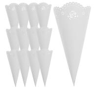 Alipis 20Piezas Porta Confeti Conos de para Bodas y Fiestas Blanco Conos Artesanal para Decoraciones Personalizadas y Bricolaje