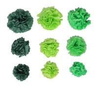 Alipis 21 Piezas Pompones de Papel de Seda Verdes para Decoración de Fiestas, Centros de Mesa y Accesorios para Fotomatón en Cumpleaños, Graduaciones y Eventos de Primavera
