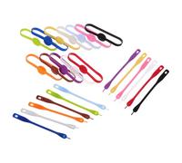 Alipis 24piezas Lector de Copas de Vino de Silicona Bandas Reutilizables para Marcadores de Bebidas Identificadores de Fiestas para Martinis Cócteles Copas de Tallo Color Aleatorio