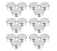 Alipis 26 Piezas Cubierta para Desbordamiento de Lavabo Baño Anillo Plástico Redondo Reutilizable Tapa Embellecedora para Desagüe de Lavabo y Tocador Fácil Instalación sin Herramientas