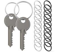 Alipis 28 Piezas Llavero de Acero Inoxidable Plano y Partido Llaveros Aros Pequeños para Manualidades para Llaves de Coche