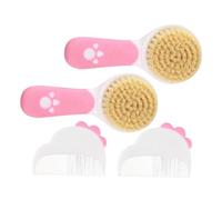 Alipis 2juego Cepillos Cabello Cerdas Naturales Suaves Peine para Cuidado Capilar para Eliminar Costra Láctea Recién Nacidos y Uso Diario