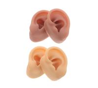 Alipis 2par Modelo de Oreja de Silicona Realista de Orejas Postizas Suaves para Práctica de Perforación Herramienta de Enseñanza y Exhibición de Aretes